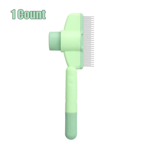 2-Pack Pet Hair Removal Comb Self-Cleaning Pet Comb for Dogs & Cats – Dual-Length Stainless Steel Teeth for Shedding, Tangles & Flea Removal | Easy-Clean Grooming Tool for Short &Long Hair, Ideal for Cats, Dogs & Small Pets.