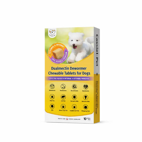 Cassicel-Pet Natural Dog Parasite Support Chews – Easy Feed Herbal Deworming Treats Chicken Flavor Parasite & Wellness Boost Treats Supports Digestive & Skin Health Immune Support